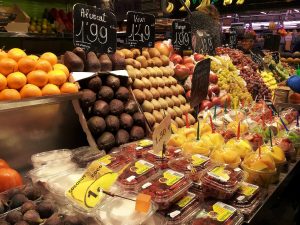 stand de fruits au marché boqueria