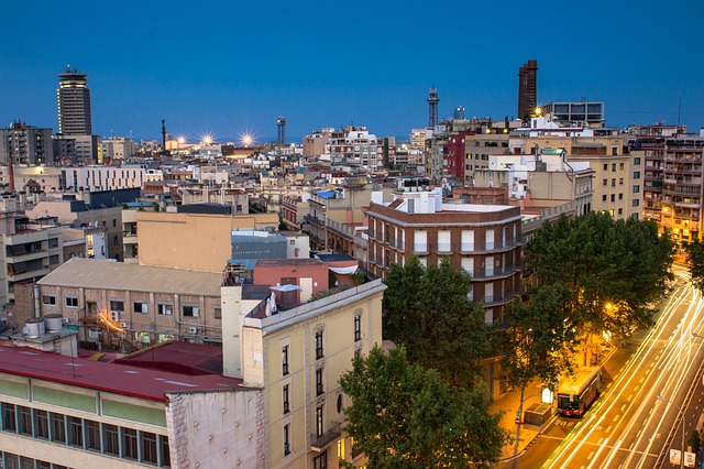 vue sur les toits-terrasses de Barcelone