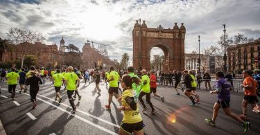 personnes au marathon de Barcelone